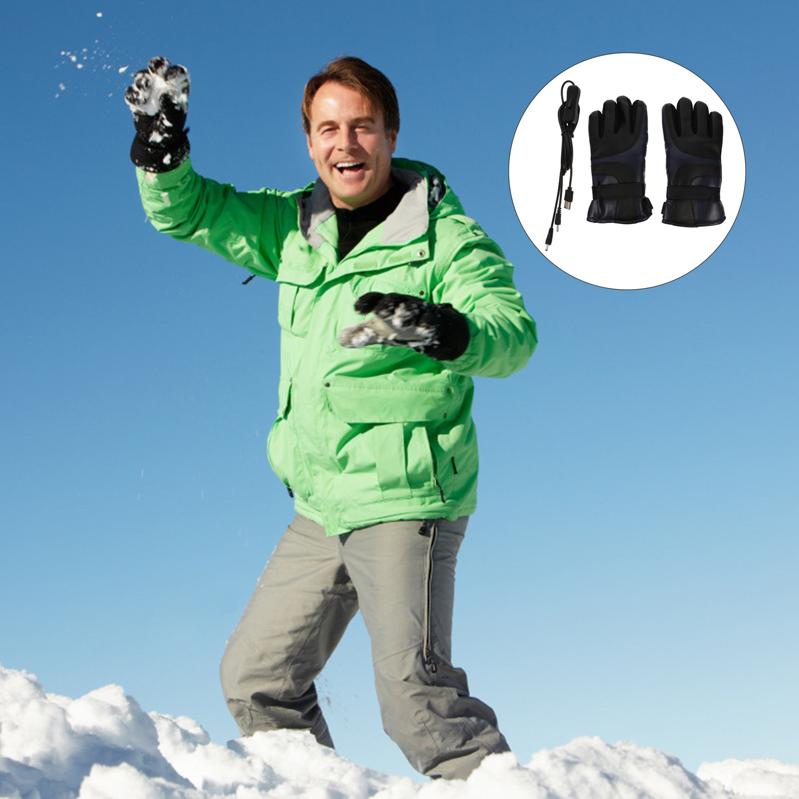 Winter Glove Insulated - 1 para elektrycznie podgrzewanych rękawic zimowych,
